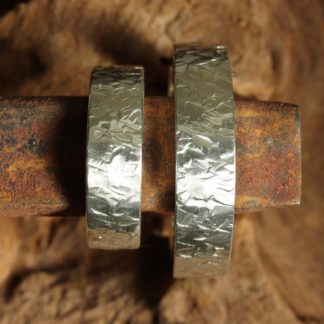 Eheringe Trauringe Hammerschlag Silberringe 925-Silber Bild 0