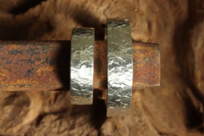 Eheringe Trauringe Hammerschlag Silberringe 925-Silber Bild 0