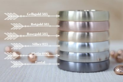 Trauringe Platin Dreiteilig Eheringe schmal Platin ringe Bild 5