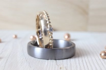 Trauringe Duo-Seiden-Kombi aus Rosegold und Bild 4